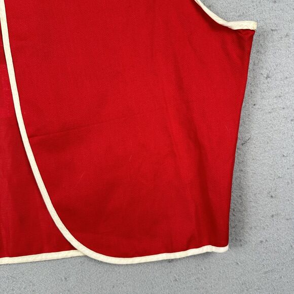 Vintage 60s Champion Running Man Vest Medium Red Cast Taleb Grotto Open Front - Picture 2 of 16